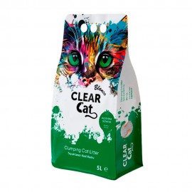 AREIA P/GATOS- CLEAR CAT LITTER ALOE VERA- 5L