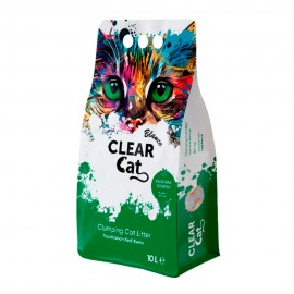 AREIA P/GATOS- CLEAR CAT LITTER ALOE VERA- 10L