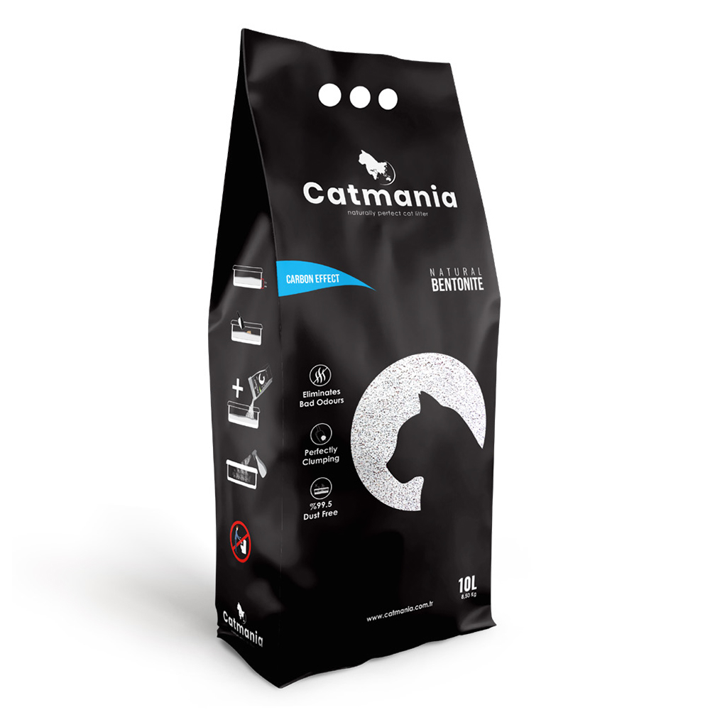 AREIA P/GATOS- LITTER BENTONITE "WHITE COMPACT"(COM CARVÃO)- 10LT / 8,5 KG