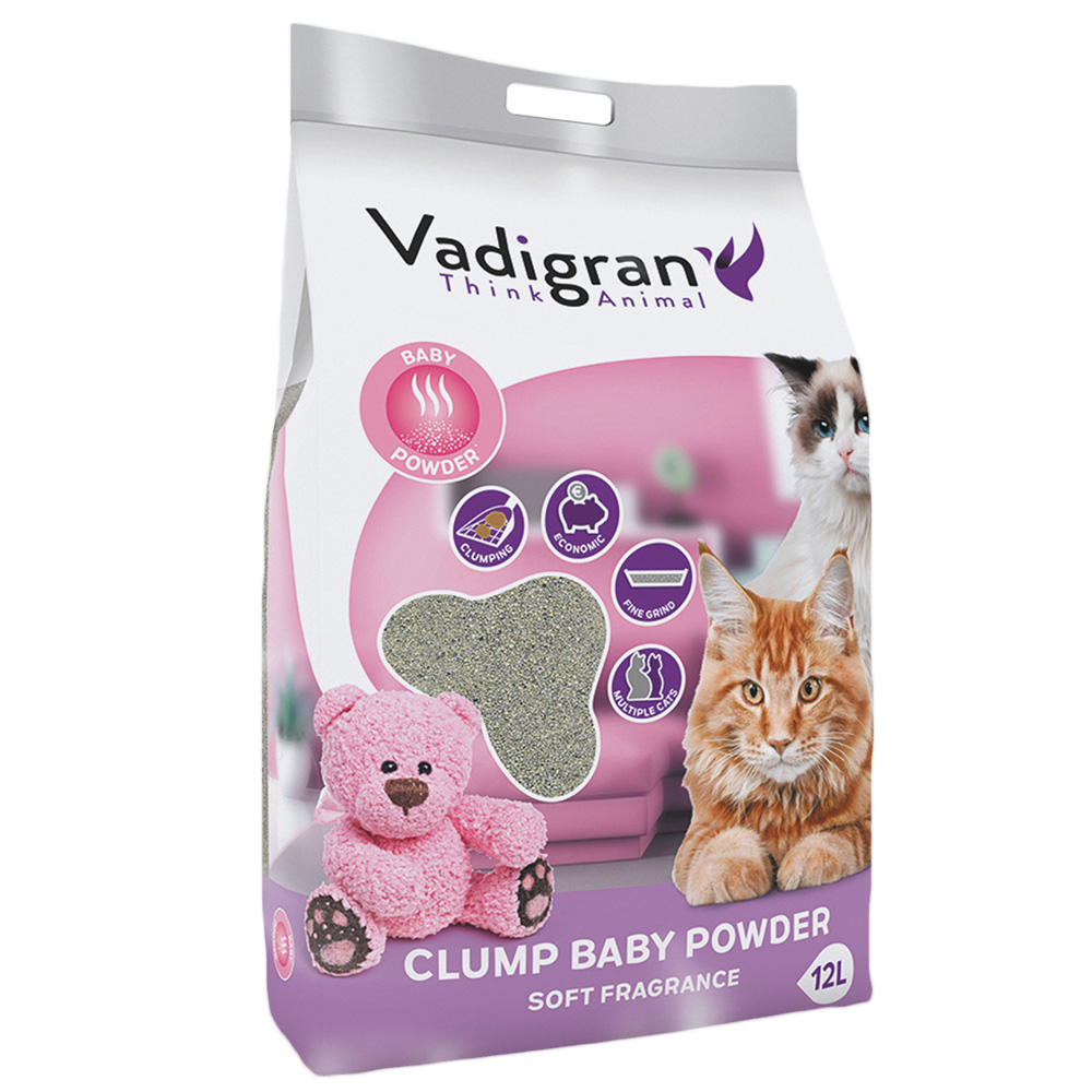 VADIGRAN AREIA P/ GATOS LITTER BABYPOWER -12 KG