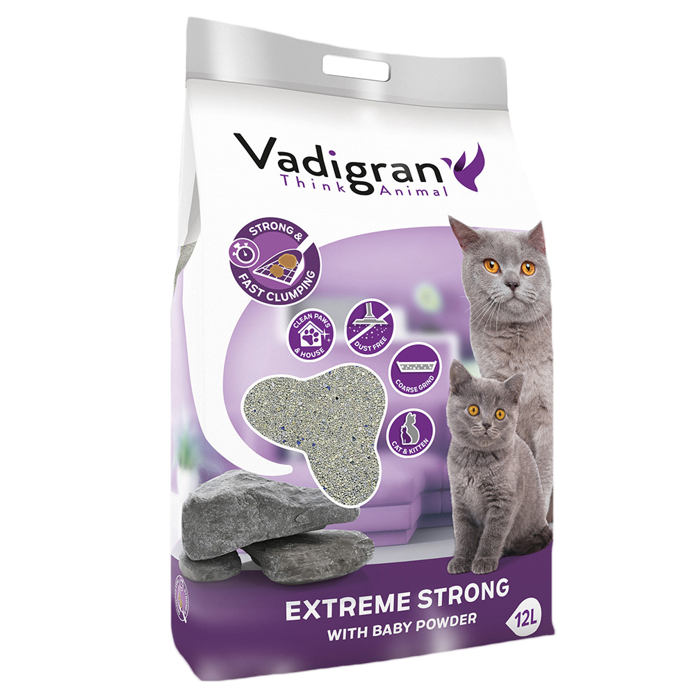 VADIGRAN AREIA P/ GATOS LITTER REXTREME STRONG -12 KG