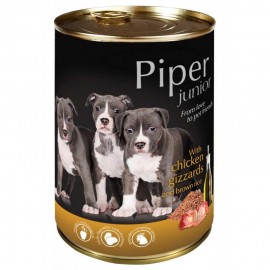 PIPER - CACHORRO JUNIOR C/FRANGO E ARROZ INTEGRAL 400 GR