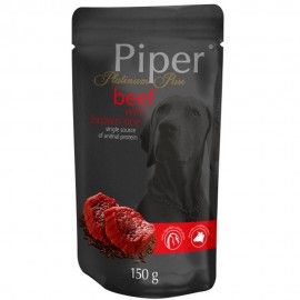 PIPER - CÃO ADULTO PLATINUM PURE - 100% VACA COM ARROZ INTEGRAL- 150 GR