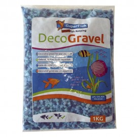 DECORAÇÃO PARA AQUÁRIO - AREIA COLORIDA (AZUL MIX) 1KG