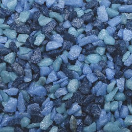 DECORAÇÃO PARA AQUÁRIO - AREIA COLORIDA (AZUL MIX) 1KG