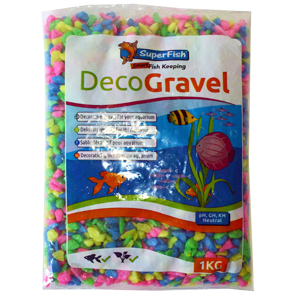 DECORAÇÃO PARA AQUÁRIO - AREIA COLORIDA NEON (SORTIDA) 1KG