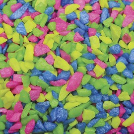 DECORAÇÃO PARA AQUÁRIO - AREIA COLORIDA NEON (SORTIDA) 1KG