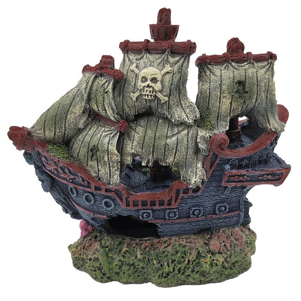 DECORAÇÃO PARA AQUÁRIO -  CARAVELA PIRATA (M)