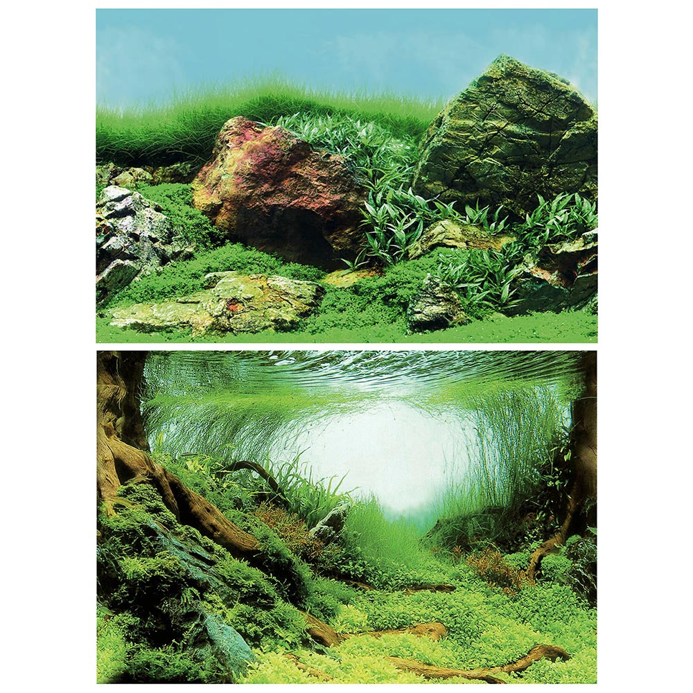 DECORAÇÃO PARA AQUÁRIO - POSTER PARA AQUÁRIO DUPLA FACE(C) 60 x 30 CM