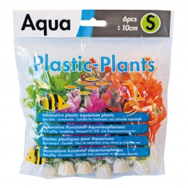 DECORAÇÃO PARA AQUÁRIO - PLANTAS ARTIFICIAIS PARA AQUÁRIO- COLOR  (SORTIDO 6 UNIDADES ) 10CM