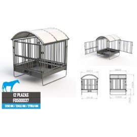 FORRAGEIRA CAVALOS 12 LUGARES COM TECTO
