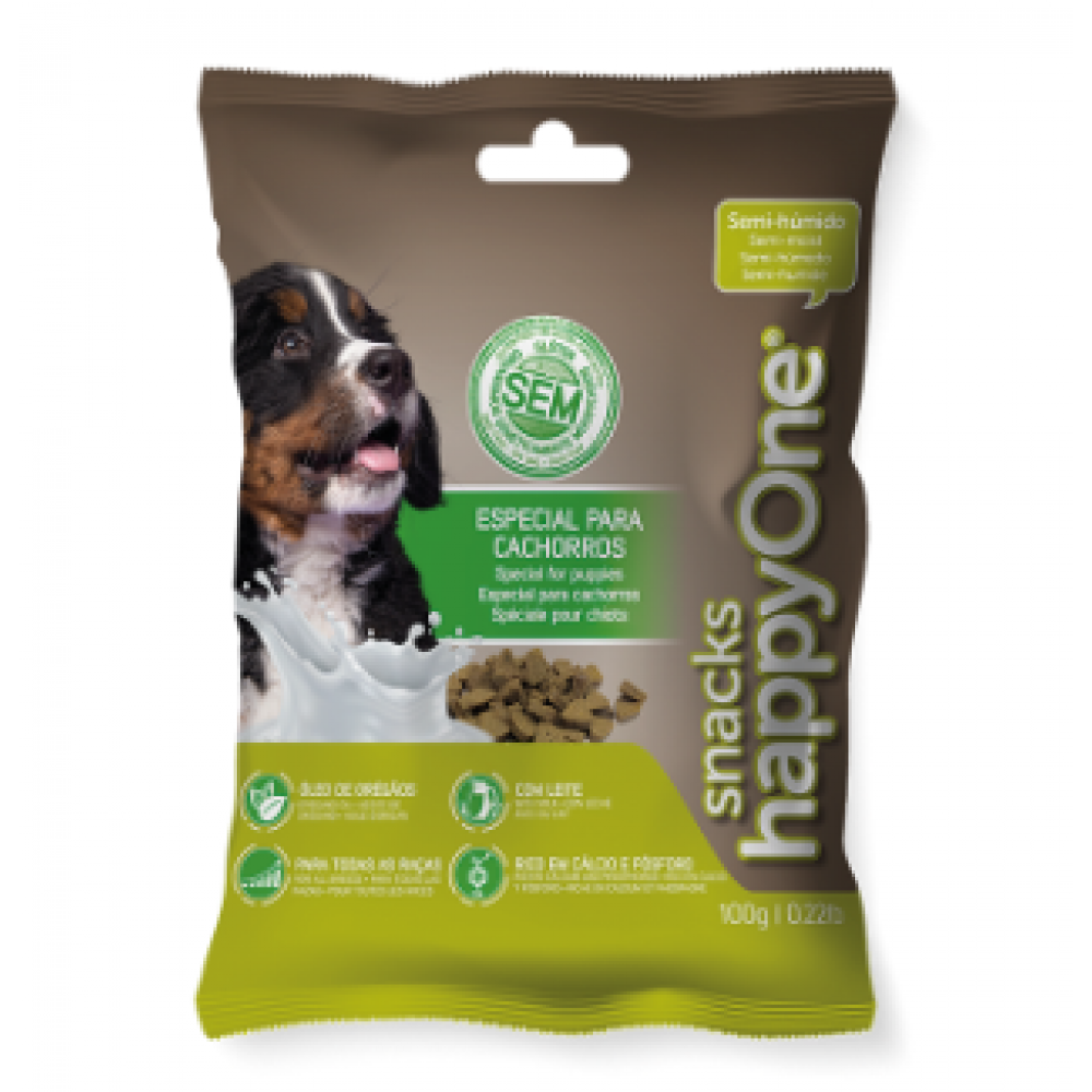 HAPPY ONE SNACKS SEMI-HUMIDO CACHORROS  - 100GR