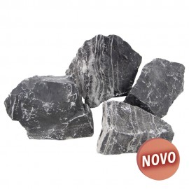 DECORAÇÃO PARA AQUÁRIO - ROCHA NEGRA COM VEIOS (PEÇAS SORTIDAS)