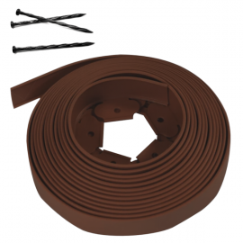 SEPARADOR DE RELVA TIPO L FIXAÇÃO C/30 PREGOS CASTANHO 50MM X 10MT