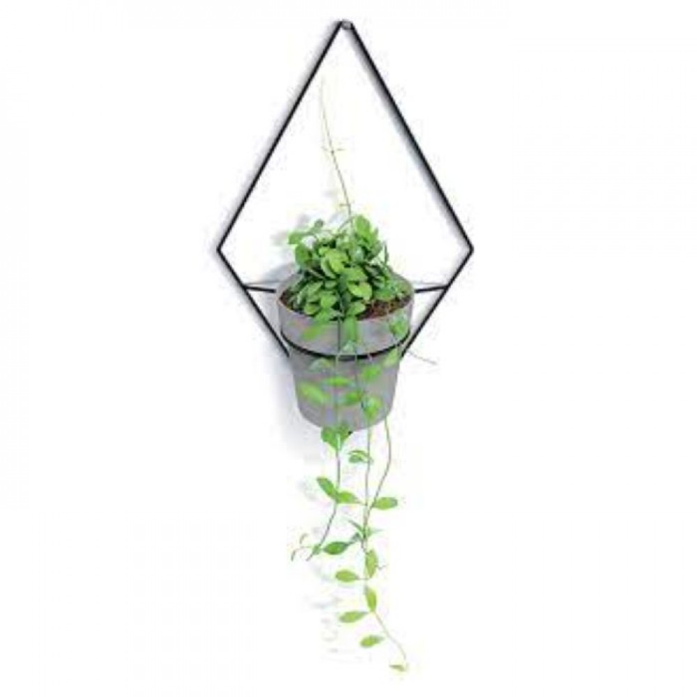 Suporte Metálico de Parede para Plantas – Duplo Triângulo