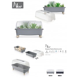 MESA DE CULTIVO RESPANA WOOD 3 EM 1 BAIXA - CINZA