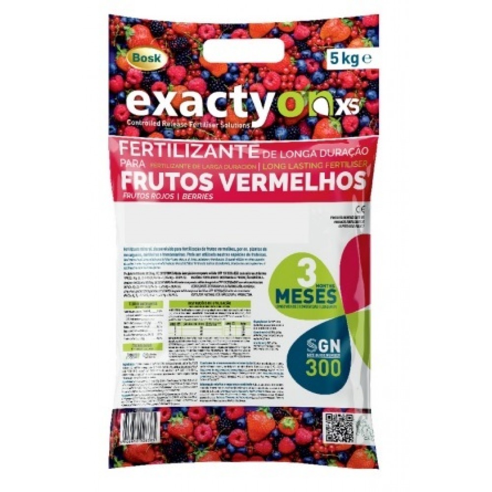 ADUBO BOSKOT EXACTYON FRUTOS VERMELHOS 16-9-17 (3-4M) - 5KG