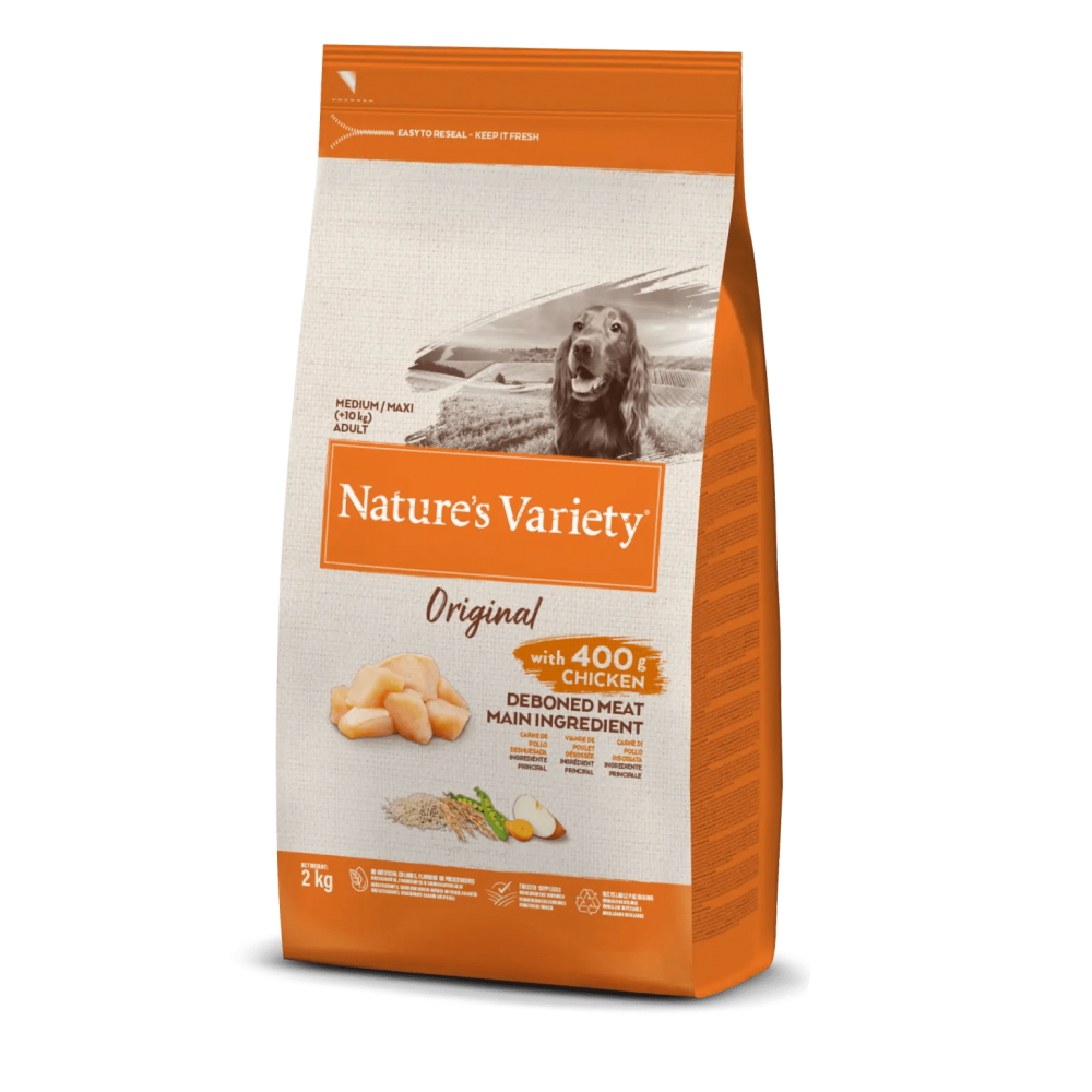 NATURE'S VARIETY ORIGINAL  CAO ADULTO MEDIUM/MAXI FRANGO - 2 KG