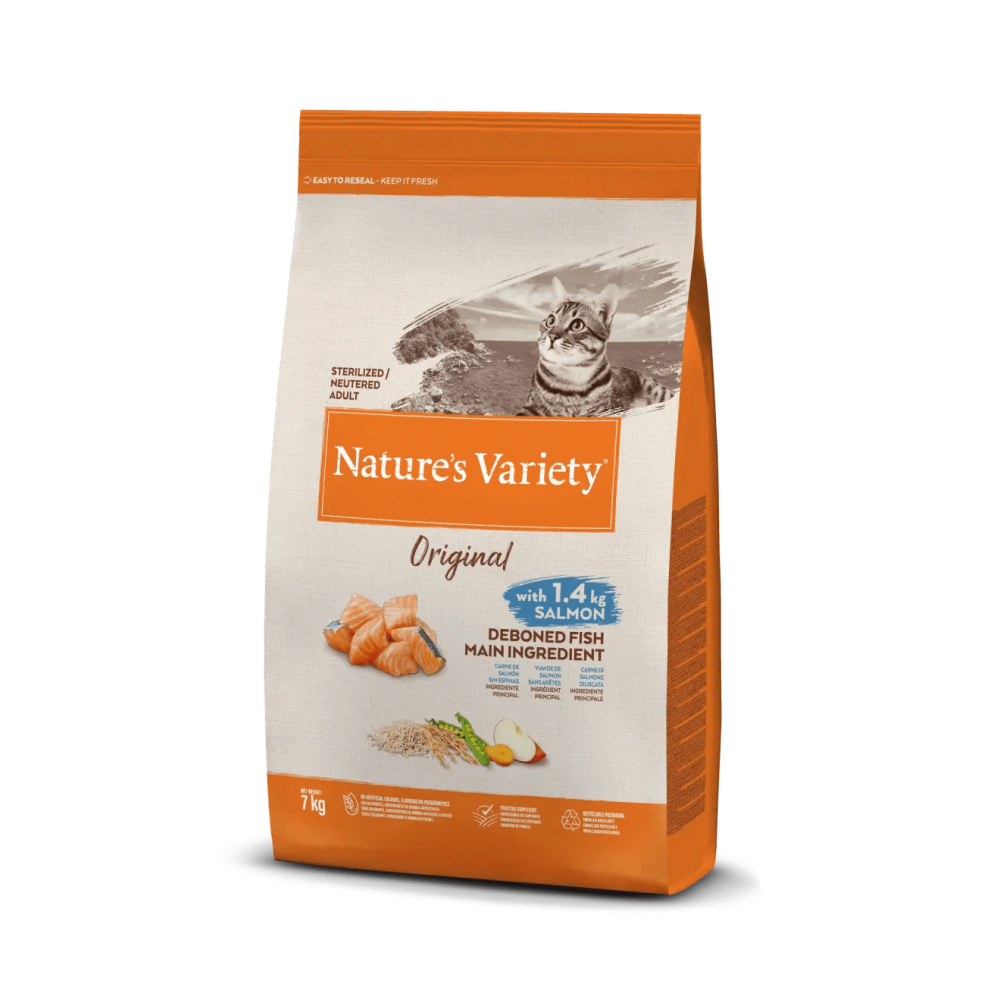 NATURE'S VARIETY ORIGINAL  GATO STERILIZED/NEUTRERED ADULTO SALMÃO- 7KG
