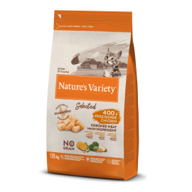 NATURE'S VARIETY SELECTED  GATINHOS (KITTEN) NO GRAIN FRANGO DO CAMPO - 1,25KG