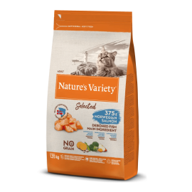 NATURE'S VARIETY SELECTED  GATO ADULTO NO GRAIN SALMÃO DA NORUEGA - 1,25KG