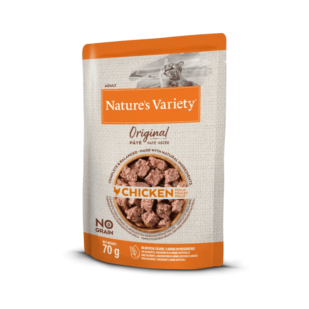 NATURE'S VARIETY ORIGINAL GATO WET NO GRAIN FRANGO  ( 12X70G)