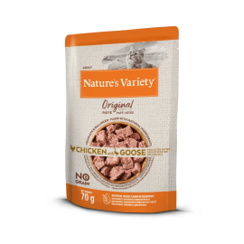 NATURE'S VARIETY ORIGINAL GATO WET NO GRAIN FRANGO COM GANSO  ( 12X70G)