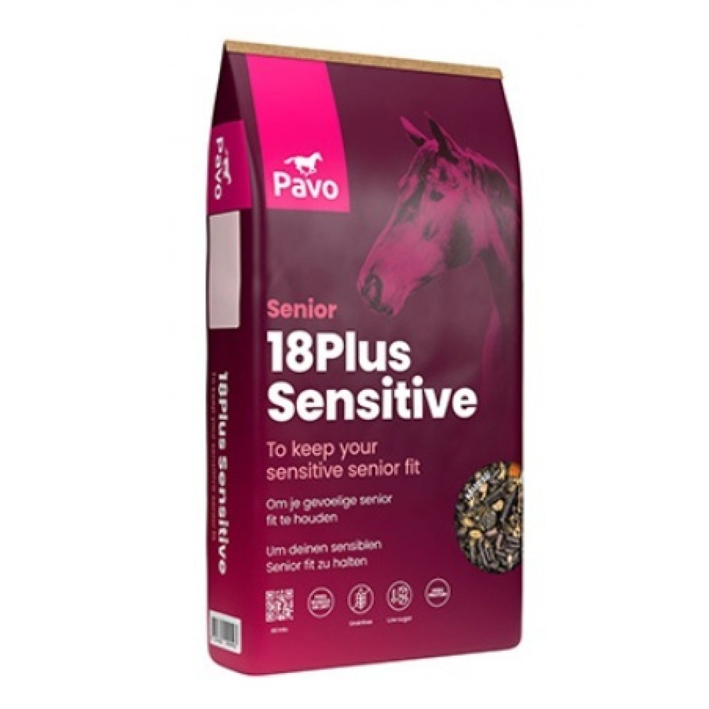 PAVO RAÇAO CAVALOS 18 PLUS SENSITIVE  -  SC 15 KILOS