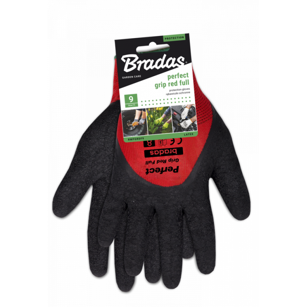 BRADAS LUVAS PERFECT GRIP RED FULL LATEX Nº 11