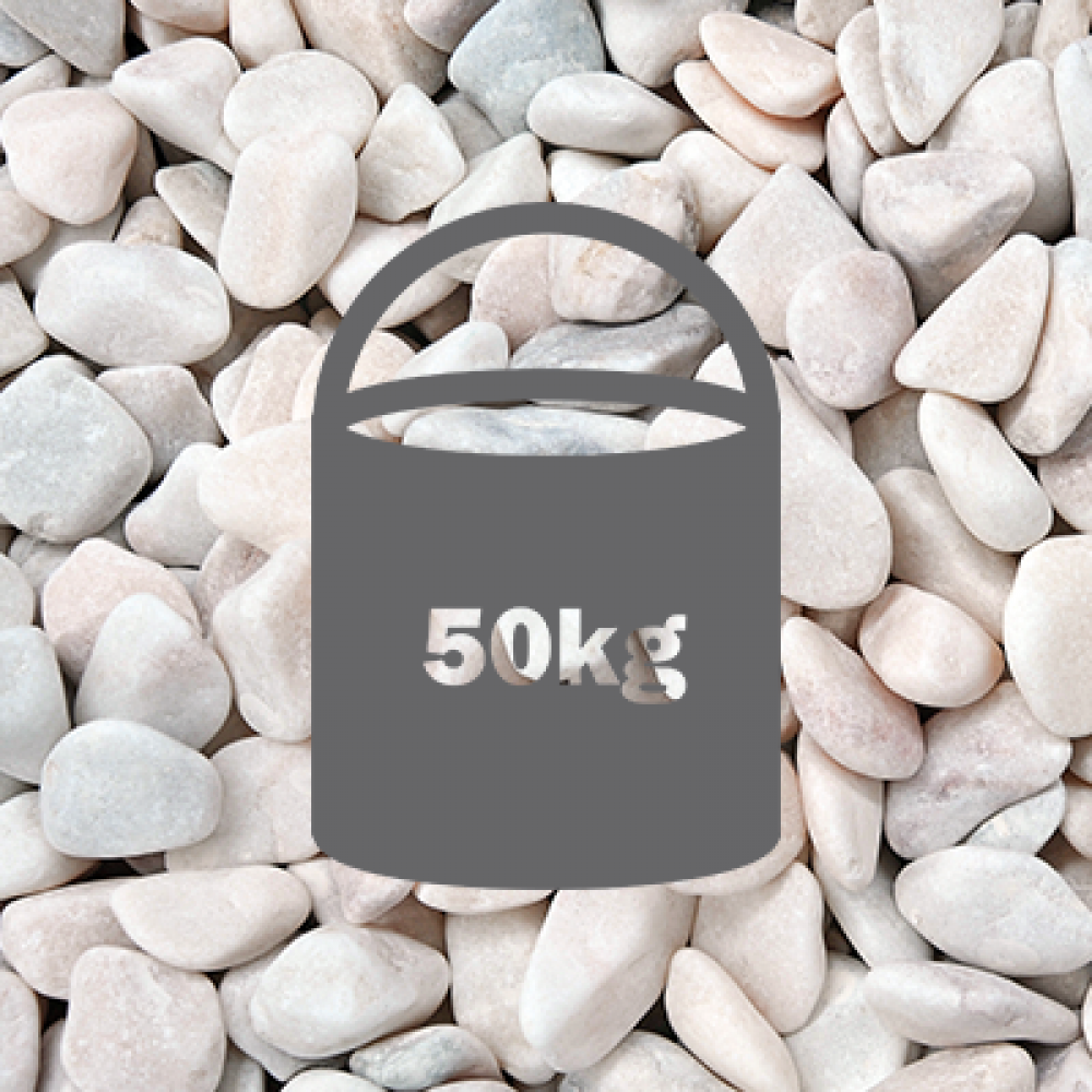 PEDRA RIO DIVOR 1-2 CM  - BALDE 50 KG