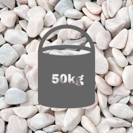 PEDRA RIO DIVOR 1-2 CM  - BALDE 50 KG
