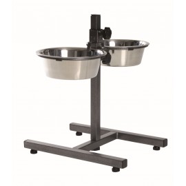 TRIXIE SUPORTE + 2 COMEDOUROS INOX 1,8 LT