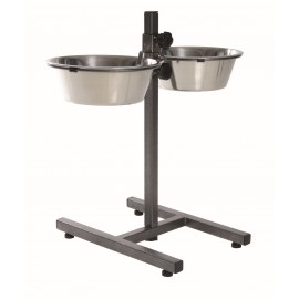 TRIXIE SUPORTE + 2 COMEDOUROS INOX 2,8 LT