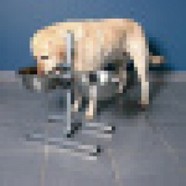 TRIXIE SUPORTE + 2 COMEDOUROS INOX 4,5 LT