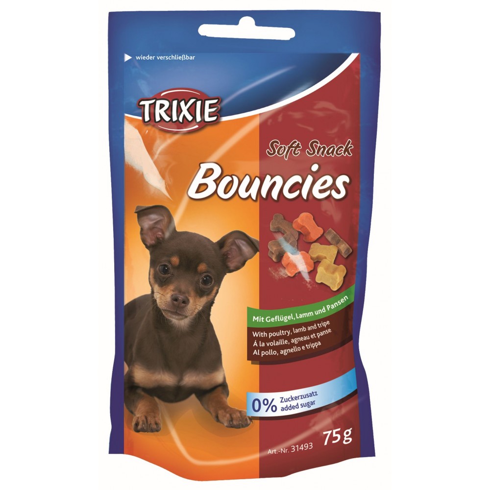 TRIXIE SOFT SNACKS BOUNCIS C/FRANGO E CORDEIRO  - 75 GR