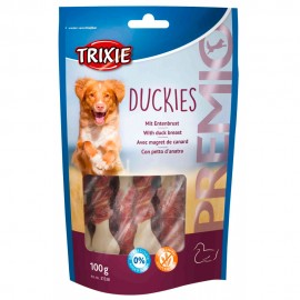 TRIXIE PREMIO DUCKIES OSSOS CALCIO C/FILETE C/PATO - 100 GR