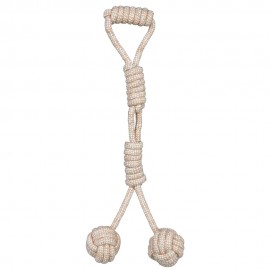 TRIXIE DENTAFUN - CORDA ENTRELAÇADA C/ BOLAS E PEGA - 54 CM