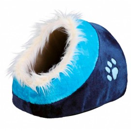 TRIXIE IGLOO "MINOU" EM PELUCIA 35x26x41 CM (AZUL ESCURO/AZUL)
