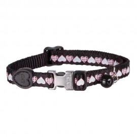 TRIXIE COLEIRA NYLON P/GATOS  "HEARTS"