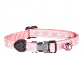 TRIXIE COLEIRA NYLON P/GATOS  "HEARTS"