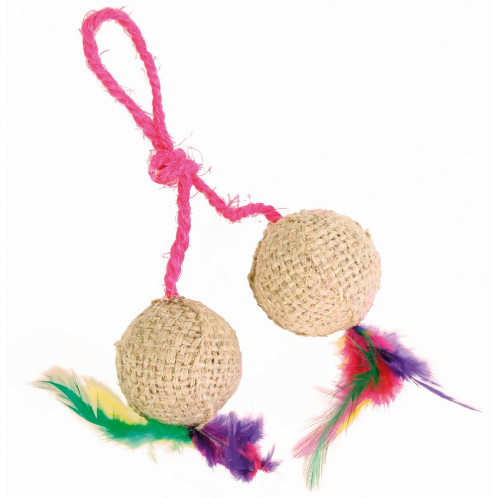 TRIXIE BOLA DUPLA EM JUTA C/CATNIP