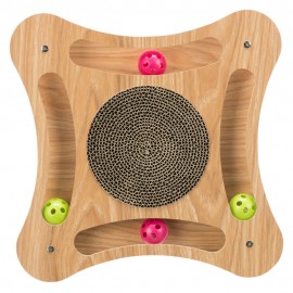 ARRANHADOR EM CARTÃO/MADEIRA COM BRINQUEDOS - ARRANHADOR COMPLETO