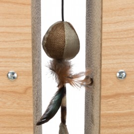ARRANHADOR COLUNA EM MDF/JUTA COM BRINQUEDO