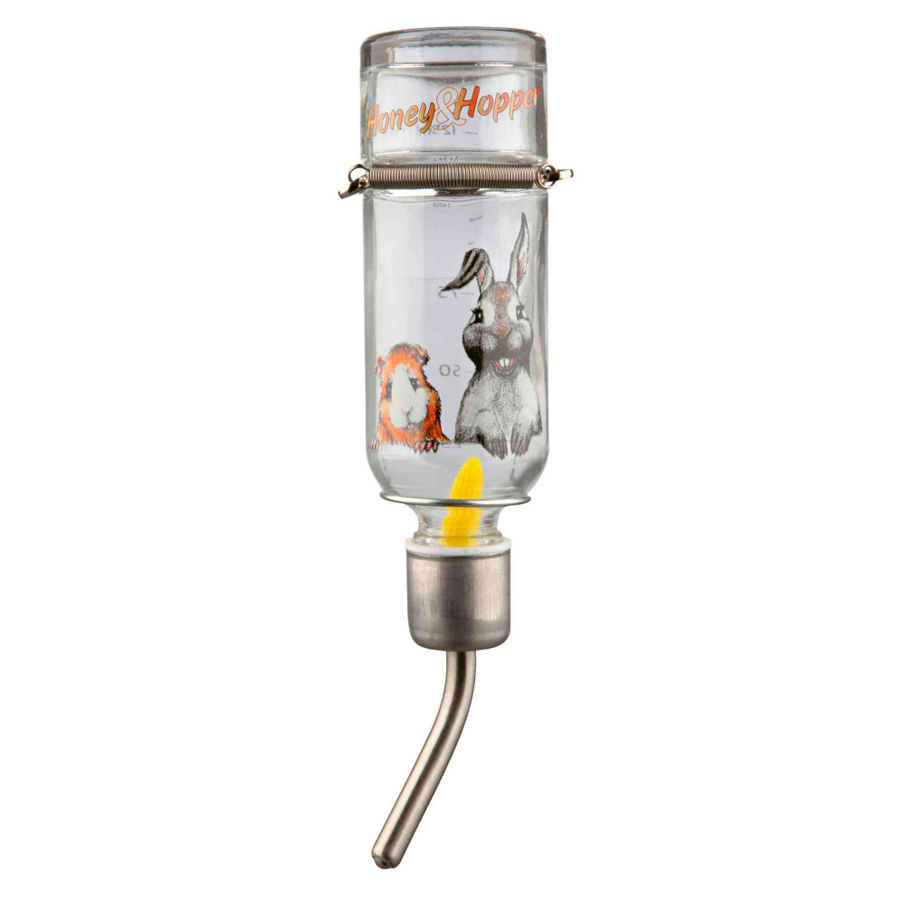 BEBEDOURO DE ESFERA EM VIDRO HONEY & HOPPER PARA HAMSTERS E RATOS - 125ML