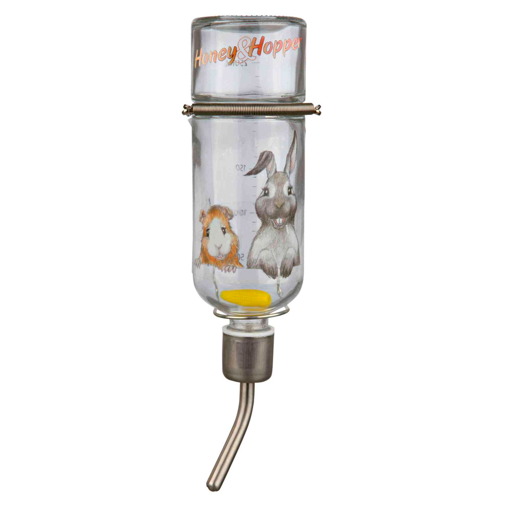 BEBEDOURO DE ESFERA EM VIDRO HONEY & HOPPER PARA PORQUINHOS DA INDIA - 250ML