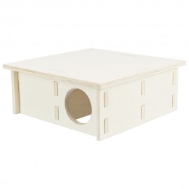 ABRIGO EM MADEIRA COM 4 DIVISORIAS (25X10X25)