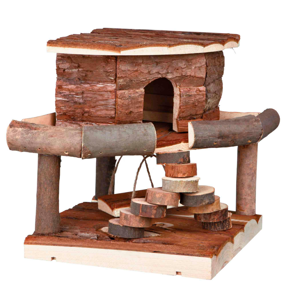 CASA IDA EM MADEIRA NATURAL PARA RATOS E HAMSTERS