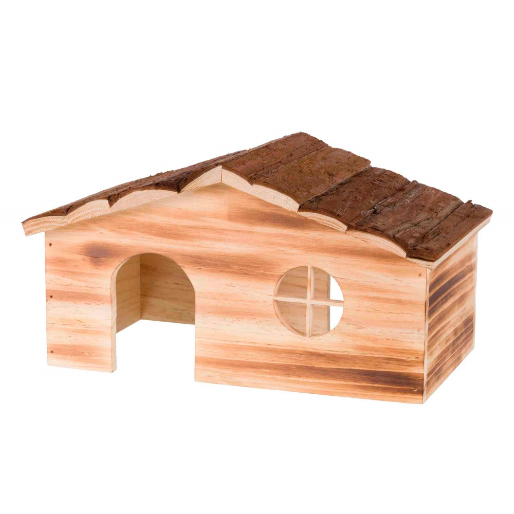 CASA RAGNA EM MADEIRA NATURAL FLAMEJADA (35X18X20)