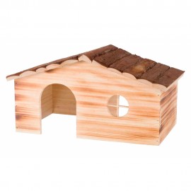 CASA RAGNA EM MADEIRA NATURAL FLAMEJADA (35X18X20)