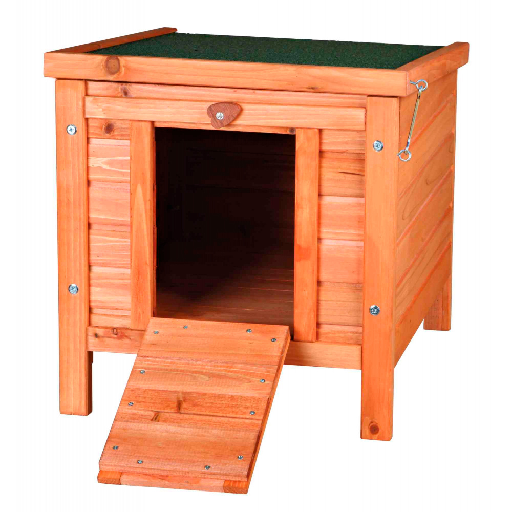 ABRIGO EXTERIOR EM MADEIRA NATURA PARA ROEDORES (42X43X51)